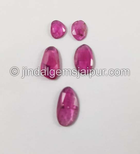 Rubellite Rose Cut Slices